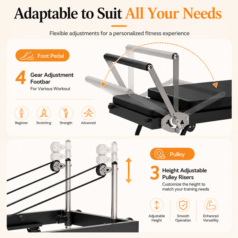 Load image into Gallery viewer, PORIYA Foldable Reformer Pilates Home Gym Use Foldable Design AU Stock
