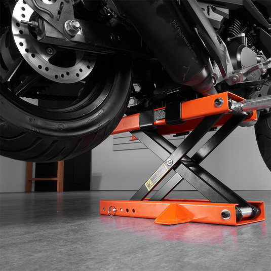 PORIYA 1100lb Motorcycle Scissor Lift Stand 500KG Motorbike Lift Working Bench ATV Jack