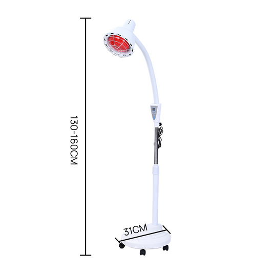 PORIYA 275W Infrared Heat Lamp Light Floor Stand Therapeutic Therapy Pain Relief E27