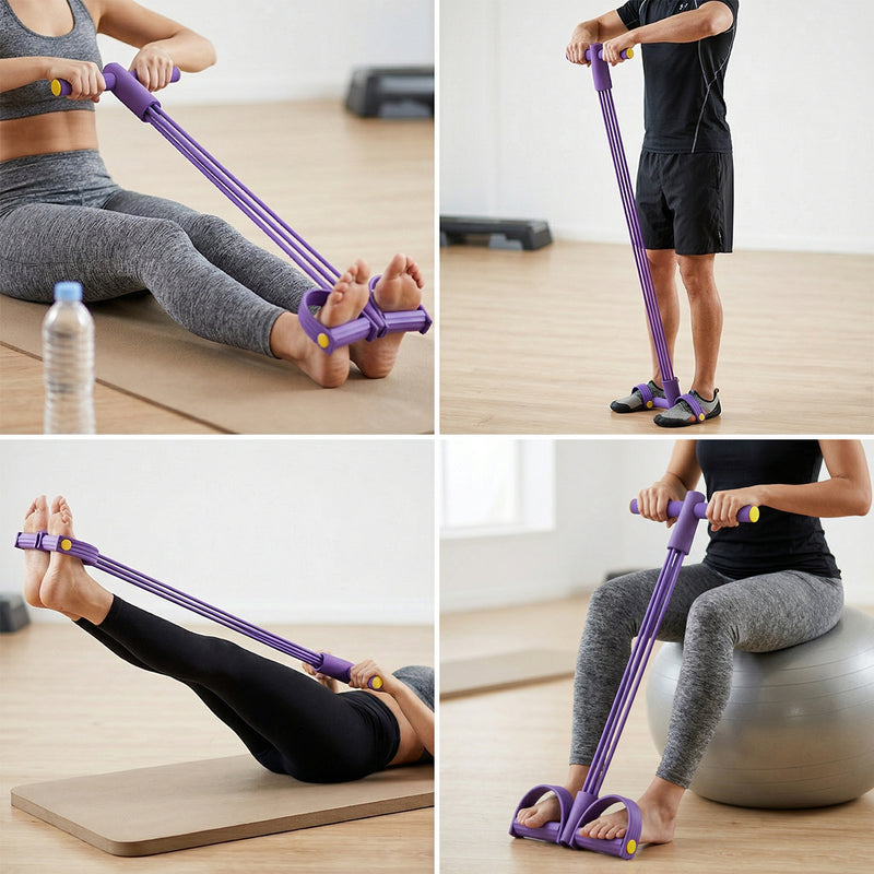Load image into Gallery viewer, PORIYA Multi-Function Pedal Resistance Band Fitness Exercise Tension Resistance Rope
