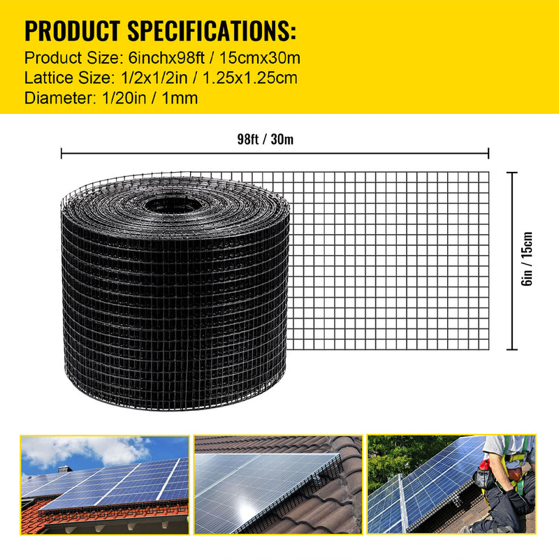 Load image into Gallery viewer, PORIYA 30m Solar Panel Bird Proofing KIT Stainless Steel Mesh &amp; 100Pcs Fasteners
