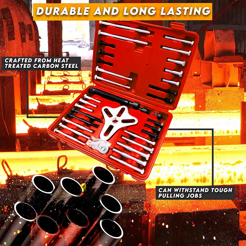 Load image into Gallery viewer, PORIYA 47pcs Harmonic Balancer Kit Set Gear Puller Pulley Steering Wheel Removal Tool
