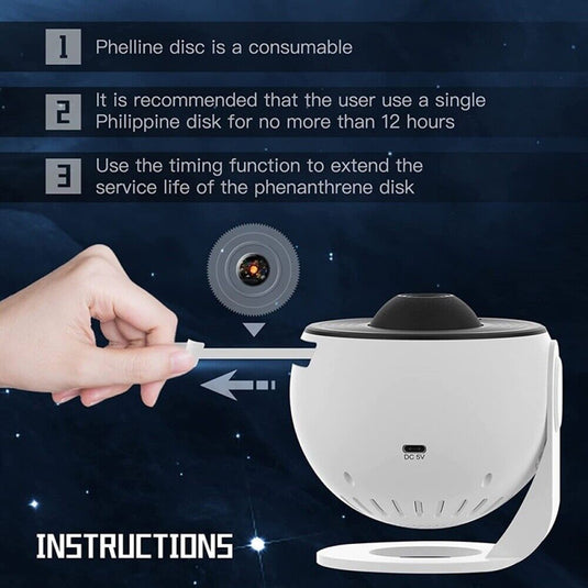 PORIYA 13IN1 Galaxy Starry Sky Projector Night Light Rotating LED Planetarium Star Lamp