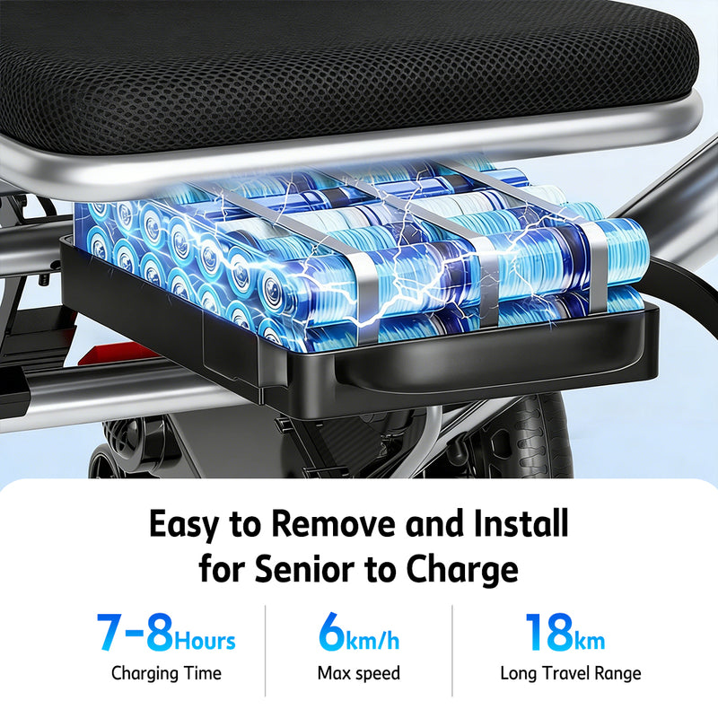 Load image into Gallery viewer, PORIYA 16.5KG Electric Wheelchair Lightweight Foldable Lithium Power Aluminium Portable
