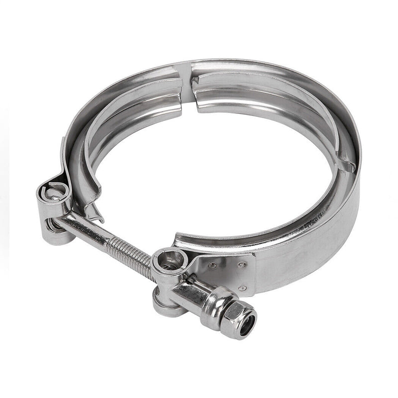 Load image into Gallery viewer, PORIYA 3" inch 76mm V-Band Vband Clamp Stainless Steel Flange Exhaust Pipe Tailpipe 2x
