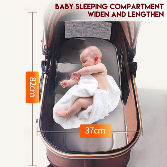 PORIYA Baby Stroller Foldable Pram Bassinet Carriage Infant Travel Pushchair Strollers
