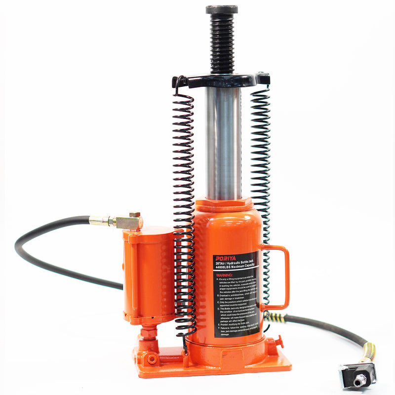 Load image into Gallery viewer, PORIYA 20 Ton Air &amp; Manual Hydraulic Bottle Jack Heavy Car Truck Lift Heavy Duty Steel
