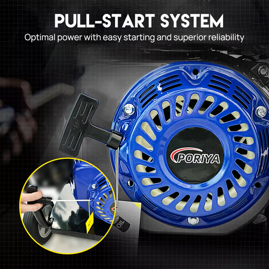 PORIYA 4800 Psi High Pressure Water Cleaner Electric Washer Gurney 10Hp Petrol 20M Hose