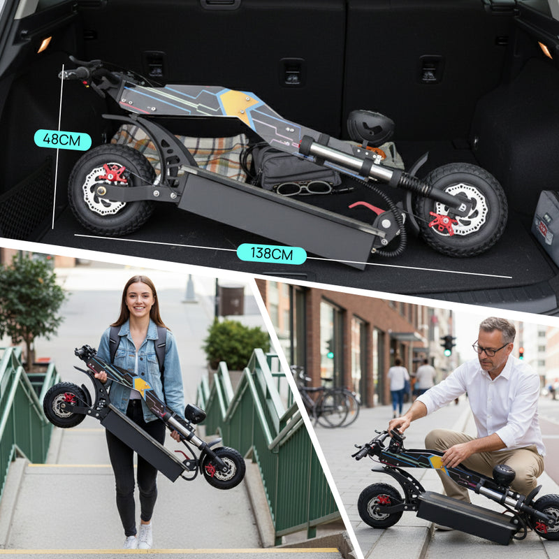 Load image into Gallery viewer, Electric Scooter NFC Start 3500W 80KM/H OFF Road Adult Foldable RGB E-Bike
