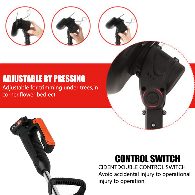 Load image into Gallery viewer, Cordless Electric Grass Trimmer Garden Lawn Cutter Brush Mower Whipper Snipper
