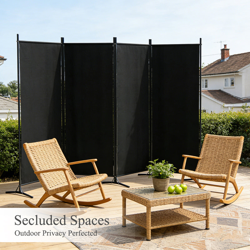Load image into Gallery viewer, PORIYA 3/4 Panel Room Divider Privacy Screen Folding Steel Frame Fabric Partition Stand
