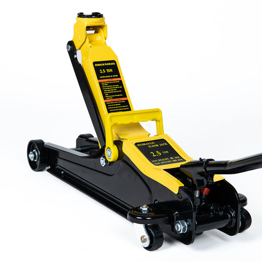 PORIYA Low Profile Floor Jack 2.5 Ton Heavy Steel Single Piston Hydraulic Pump