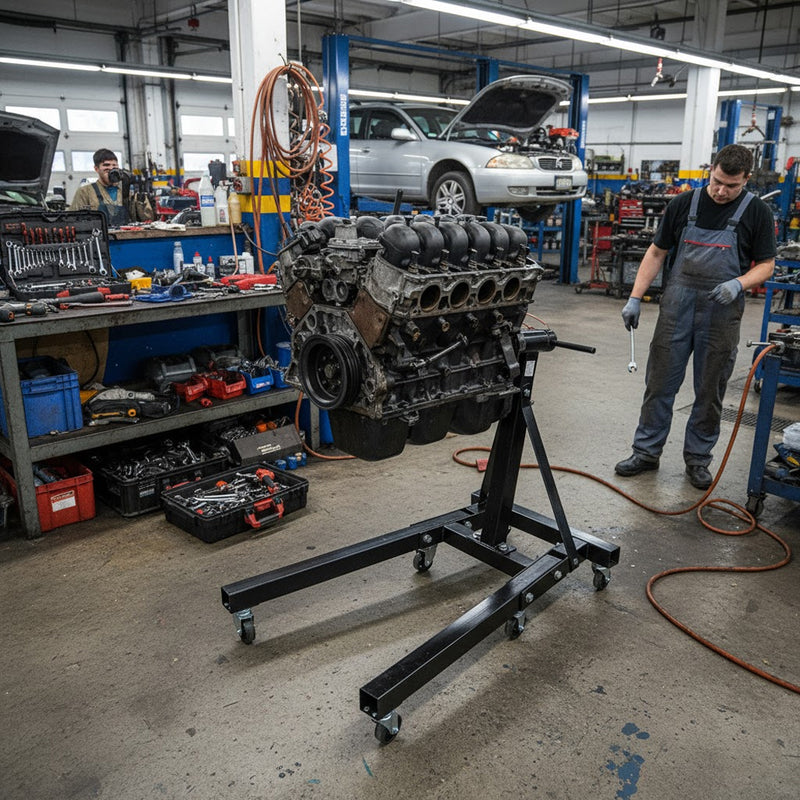 Load image into Gallery viewer, PORIYA  450kg Engine Stand Cars Auto Motor Crane Industrial Workshop Move Hoist
