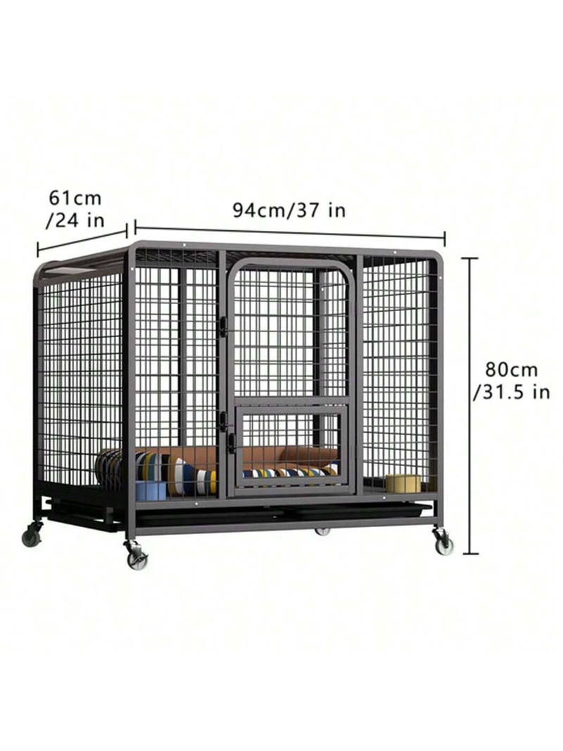 Load image into Gallery viewer, PORIYA Dog Cage Crate Large Kennel Pet Cage Cat Puppy Metal Cage 36" Playpen 4 Rounds
