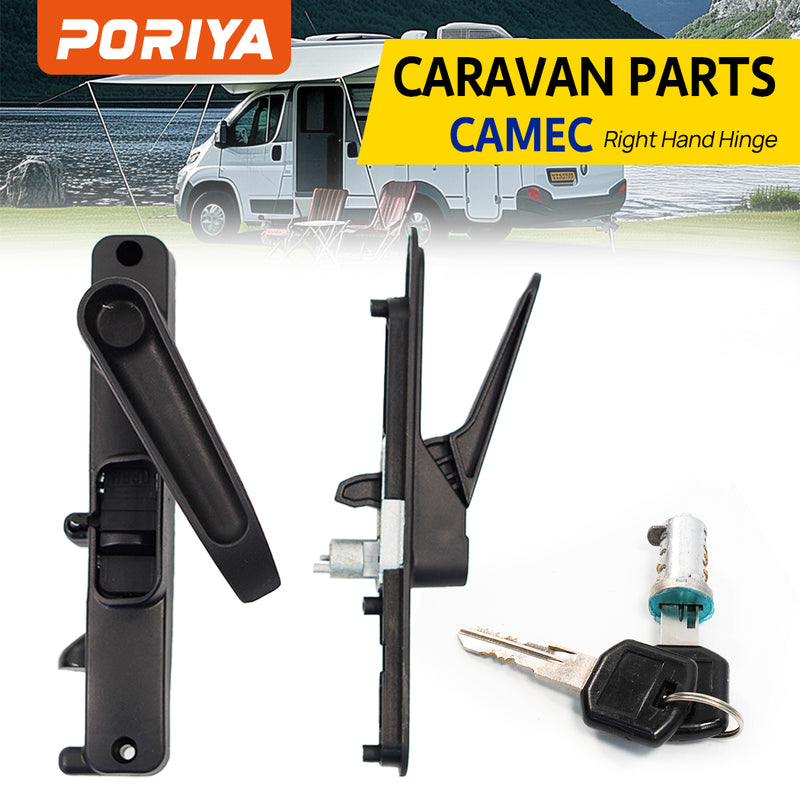 Load image into Gallery viewer, PORIYA Camec Caravan 3 Point Main Door Lock Right Hand Side Hinge with Barrel ＆ Keys

