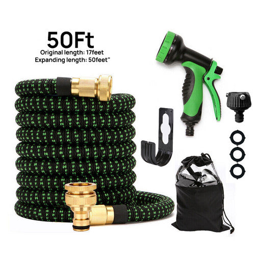 Load image into Gallery viewer, 25-100FT Flexible Expandable Garden Water Hose Pipe Car Wash W/ Spray Nozzle Gun
