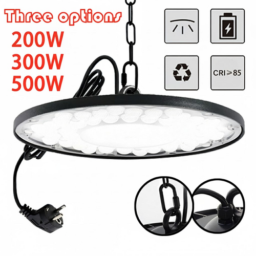 PORIYA UFO LED High Bay Lights 200W 300W 500W Warehouse Industrial Shed Factory Lamps