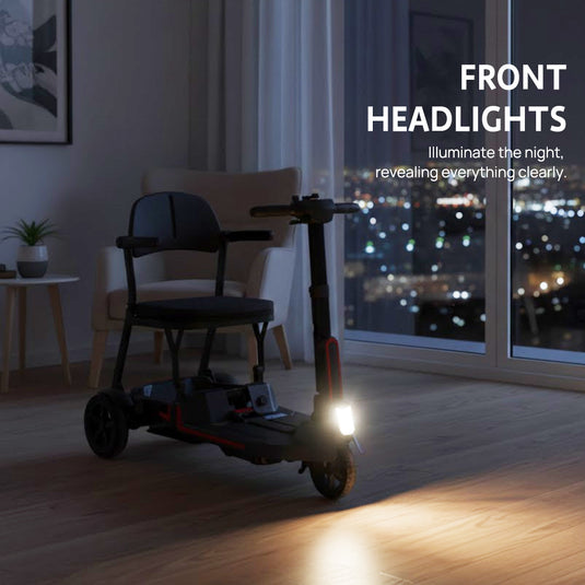 PORIYA 13KG Electric Mobility Scooter Lithium Power Folding 3 Wheel Airline Lightweight