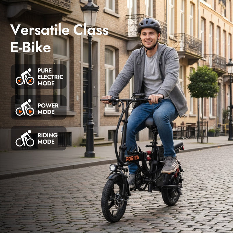 Load image into Gallery viewer, PORIYA Foldable Electric Bicycle 1000W 50KM/H Portable Commuter Travel Bicycle E Bike 48V
