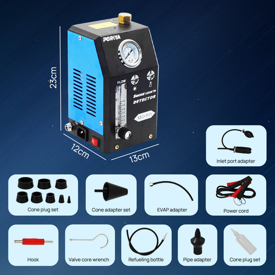 PORIYA Automotive Smoke Machine Leak Detector EVAP Leak Tester Built-in Air Pump
