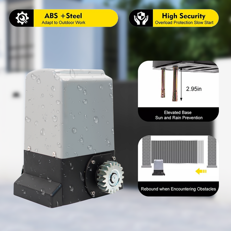 Load image into Gallery viewer, PORIYA Electric Automatic Sliding Gate Opener 2000KG Motor w/ 6 Remote &amp; APP control
