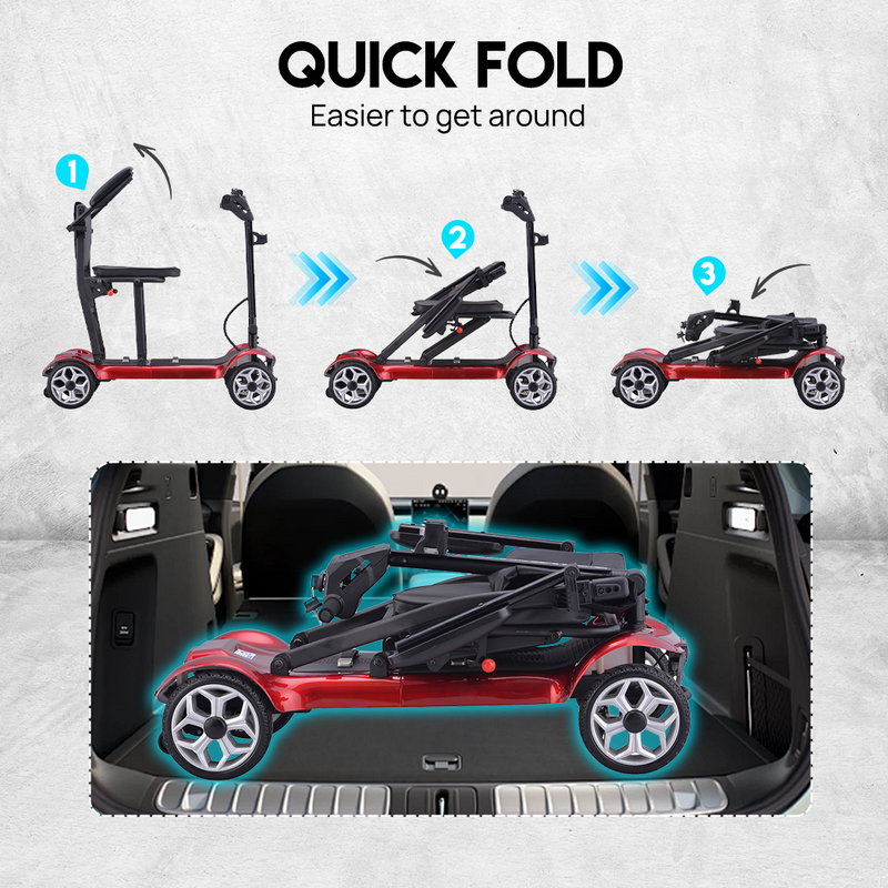 Load image into Gallery viewer, 19KG Electric Mobility Scooter Airplane OK Lithium Motorised Foldable w/ Bag
