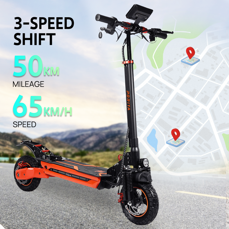 Load image into Gallery viewer, PORIYA Electric Scooter 2000W 65KM/H Portable Foldable Off Road Adult E-Bike
