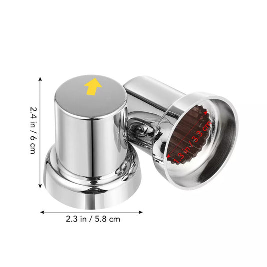 PORIYA Chrome 20PCS X 33mm Safety Arrow Chrome ABS Wheel Nut Covers Caps For Trucks Bus