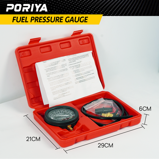 PORIYA Fuel Pump Vacuum Gauge Pressure Vacuum Tester Carburetor Valve Pressure Test Kit