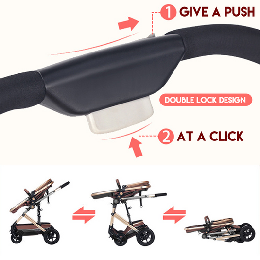 PORIYA Baby Stroller Foldable Pram Bassinet Carriage Infant Travel Pushchair Strollers