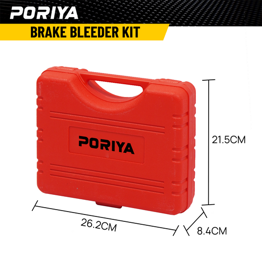 PORIYA Vacuum Pressure Pump Brake Bleeder Kit Bleeding Tester Hand Held Bleed Tool Set