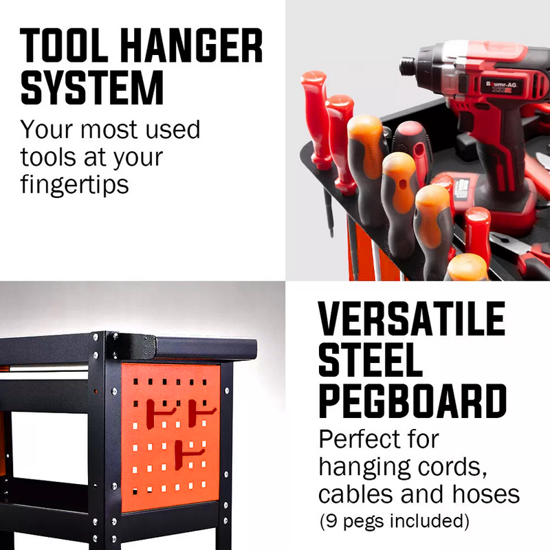 Load image into Gallery viewer, PORIYA Tool Trolley Cart Workshop Trolly on Wheels Work Mechanic Mobile Drawer
