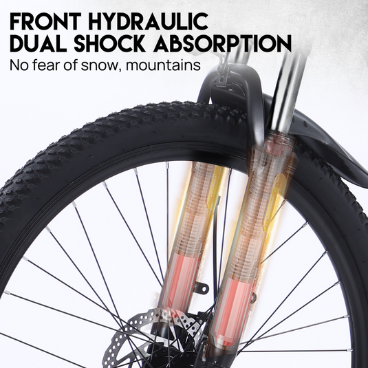 PORIYA 1500W 26“ Electric Mountain Bike 48V 10.4Ah Shimano 7 Speed Off Road AU