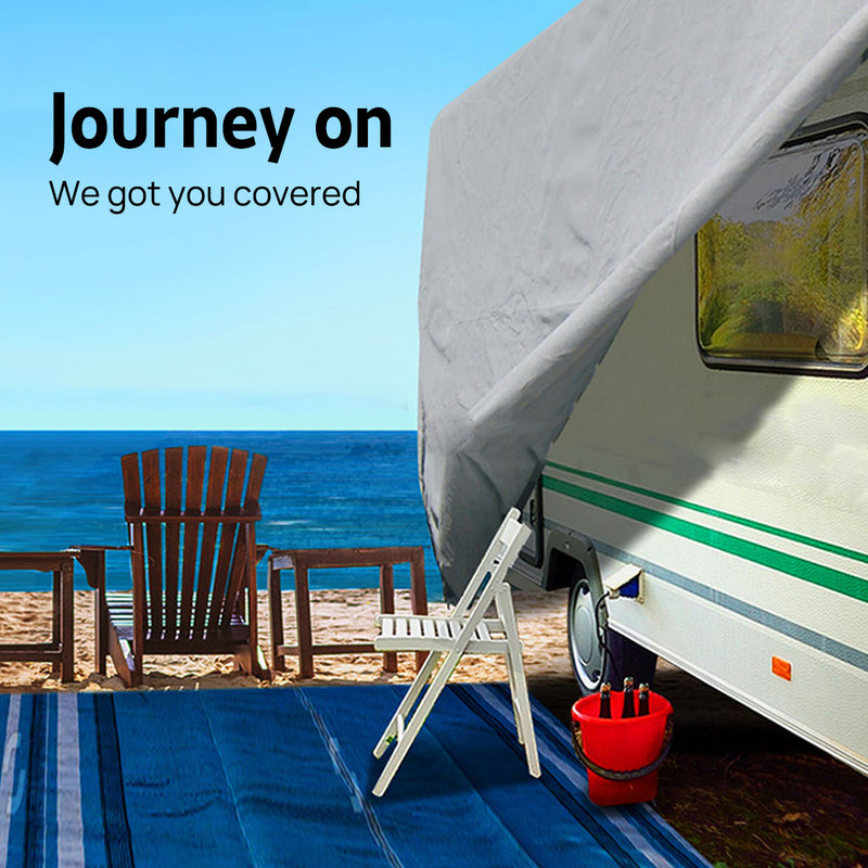 Load image into Gallery viewer, PORIYA 16-24ft Caravan Cover 4 Layer Campervan UV Resistant Waterproof With Bag
