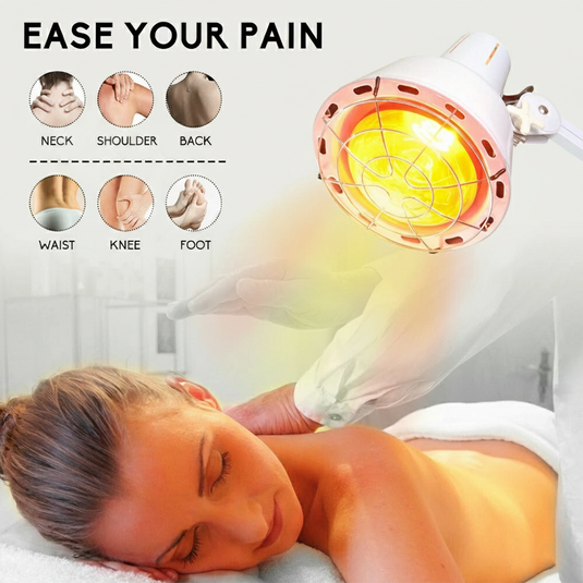 PORIYA 275W Infrared Heat Lamp Light Floor Stand Therapeutic Therapy Pain Relief E27