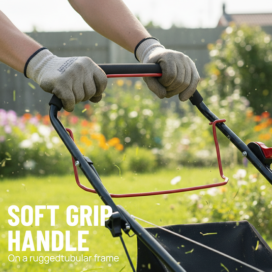 PORIYA Lawn Mower 16" 4 Stroke Engine oil Powered Hand Push Engine Lawnmower