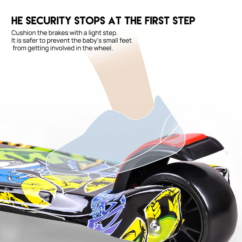 Load image into Gallery viewer, PORIYA Foldable Kids Scooter Adjustable Height Flashing LED Lights 3 Wheels Kick Push
