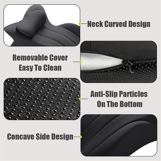 PORIYA Memory Foam Wedge Pillow Sleeping Cushion Neck Back Support 27° Ergonomic Pillow