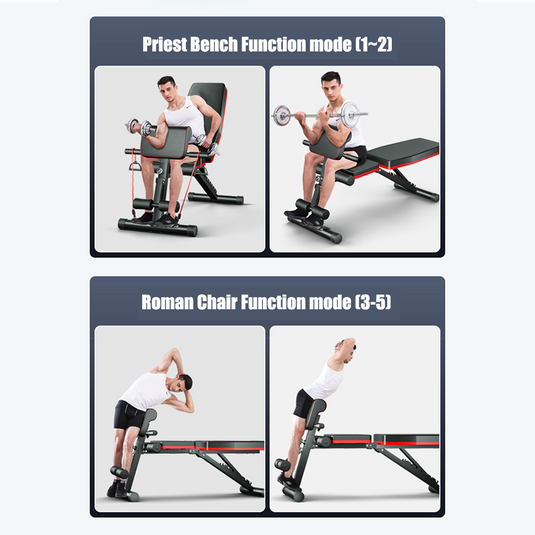 Adjustable FID Ab Abdominal Weight Press Bench Fitness Incline Sit up Gym Flat