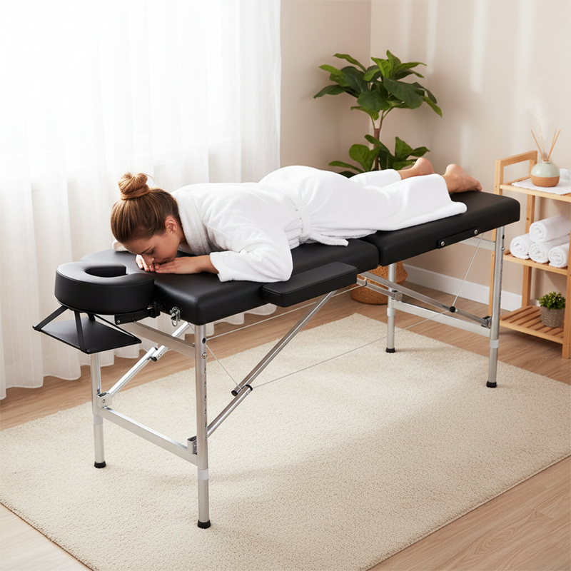 Load image into Gallery viewer, PORIYA Portable Massage Table 2 Fold Aluminum Bed Spa Salon Beauty Therapy Massage Bed
