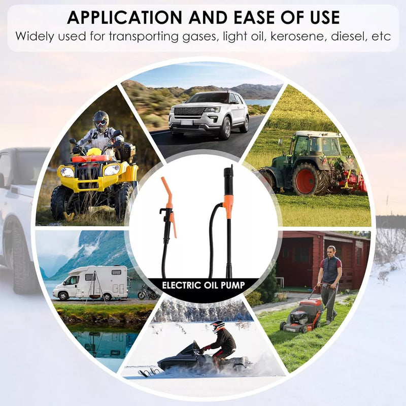 Load image into Gallery viewer, PORIYA 2.4 Gallons Electric Syphon Pump Battery Operated Petrol Oil Water Fuel Transfer
