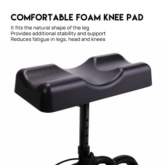 Foldable Knee Walker Scooter Mobility Alternative Crutches Wheelchair w/ Basket