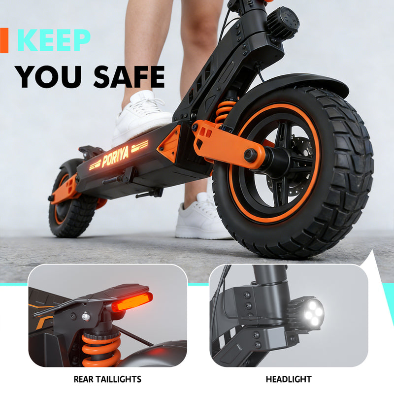 Load image into Gallery viewer, PORIYA Electric Scooter 2000W 70KM/H 60KM Foldable Portable Adult Off Road E-Bike
