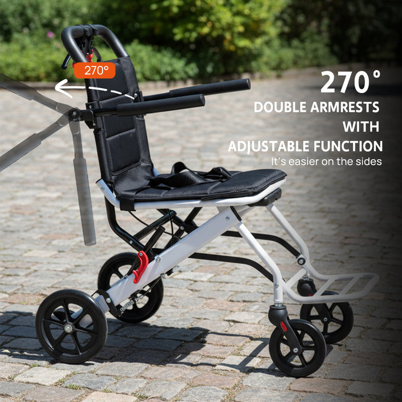 Load image into Gallery viewer, PORIYA Portable Ultra-Light 6.8KG Folding Transport Wheelchair Mobility Aid Wheelchair
