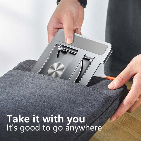 Laptop Stand Riser 360° Rotating Adjustable Ergonomic Foldable Laptop Desk Riser
