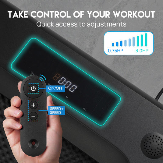 Treadmill Electric Walking Pad Home Office Gym Fitness Remote Control