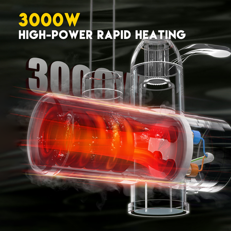 Load image into Gallery viewer, PORIYA 360° Electric Instant Hot Water Tap w/ Led Display Cold Hot Water Heater Faucet
