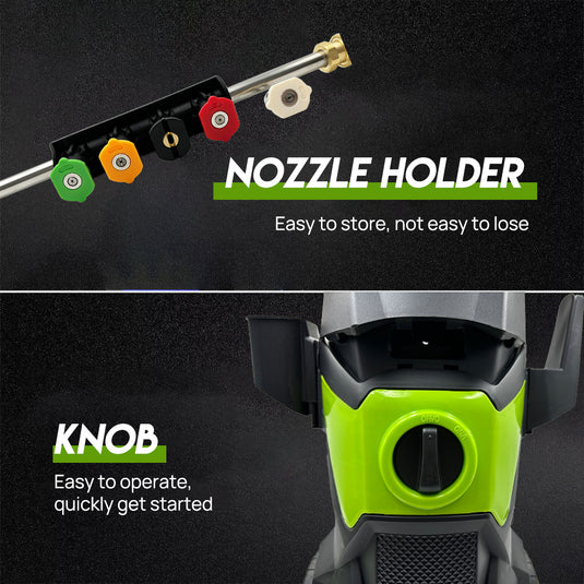 PORIYA 4800 Psi High Pressure Water Cleaner Electric Washer Gurney 10Hp Petrol 20M Hose