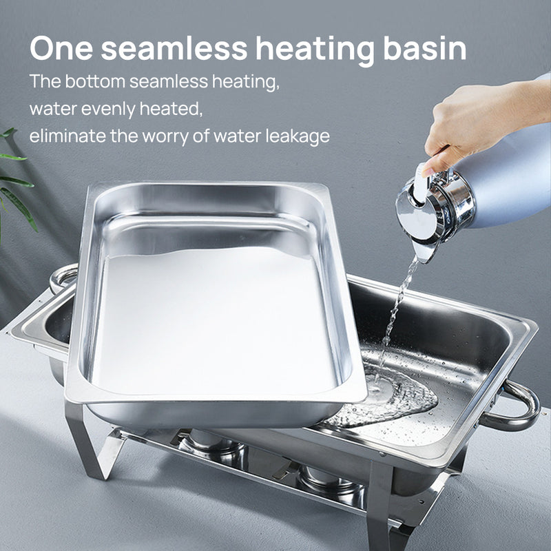 Load image into Gallery viewer, PORIYA 9L 304 Insulated Food Warmer Bain Marie Food Warmer Buffet Warmer Chafing Dish
