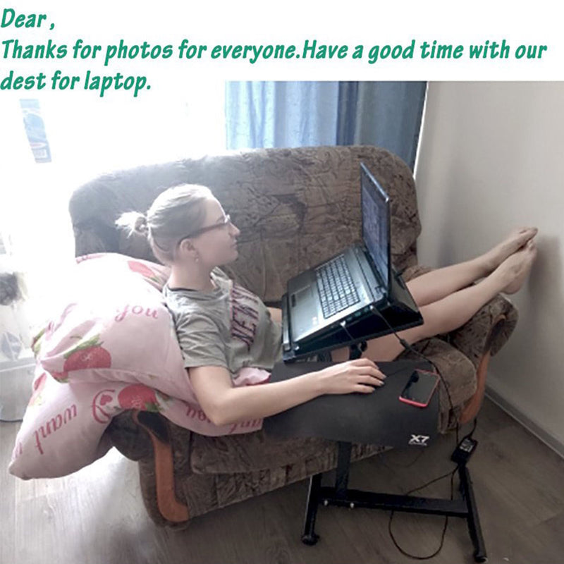 Load image into Gallery viewer, Adjustable Folding Laptop Lazy Table Stand Lap Room Sofa Bed PC Notebook Desk
